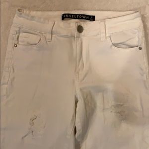 Size 5 White ripped jeans